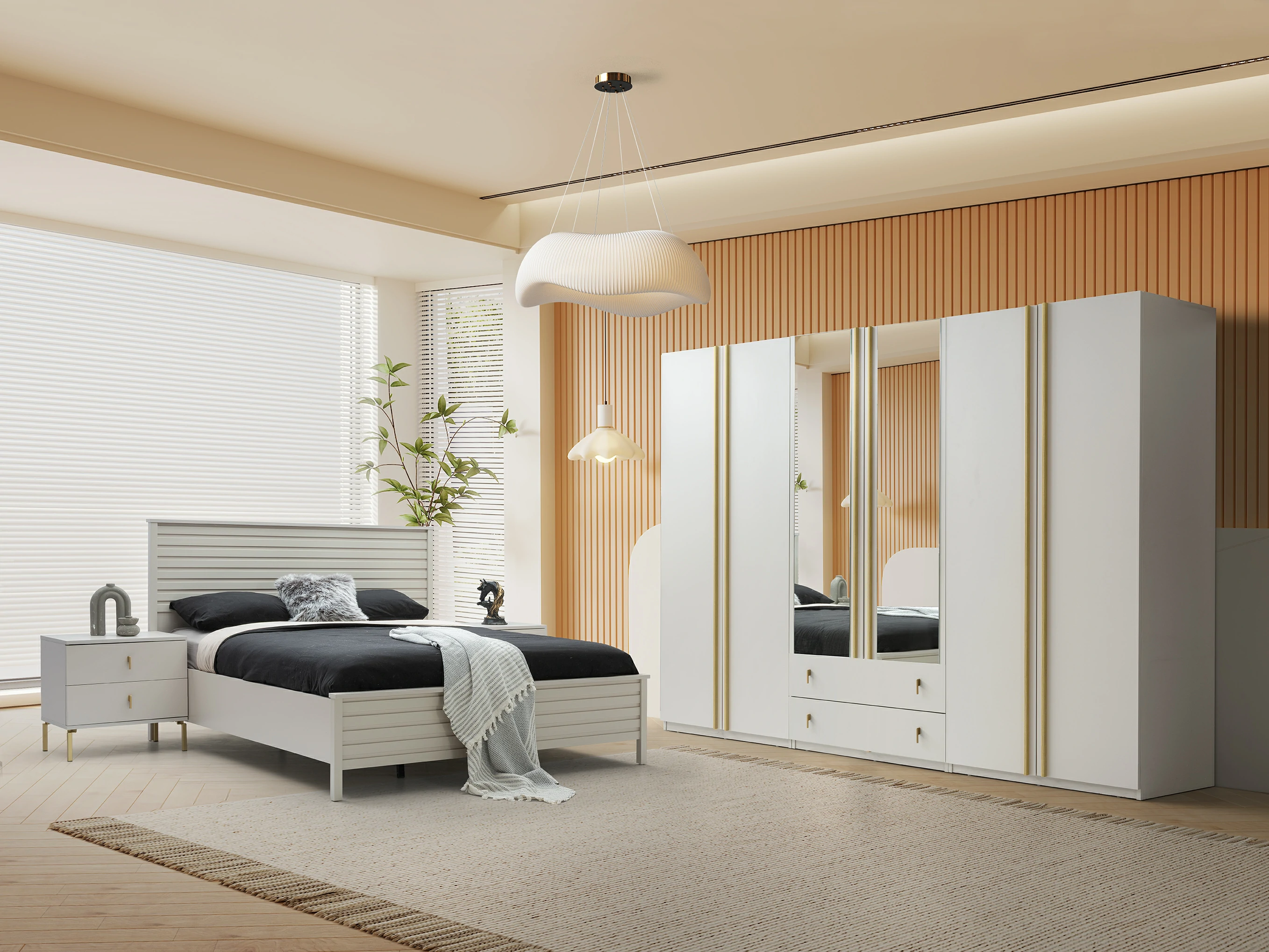 Hera Aynalı Çöl Beji - Yatak Odası